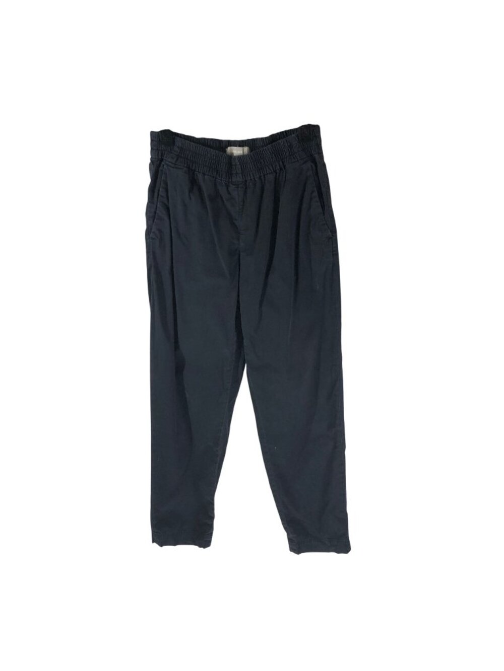 Everlane The Easy Pant Black Cotton Twill Pull On Elastic Waist Trousers 00